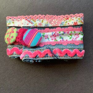Artist made Fabric Cuff Bracelet